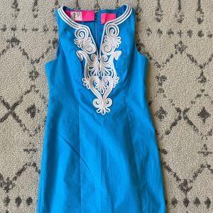 Lilly Pulitzer Gabby Stretch Shift Dress Bondi Blue